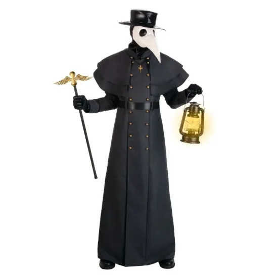 Halloween Classic Plague Doctor Black Coat