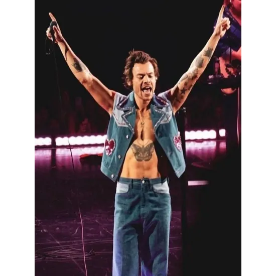 Harry Styles Love On Tour 2022 Denim Vest