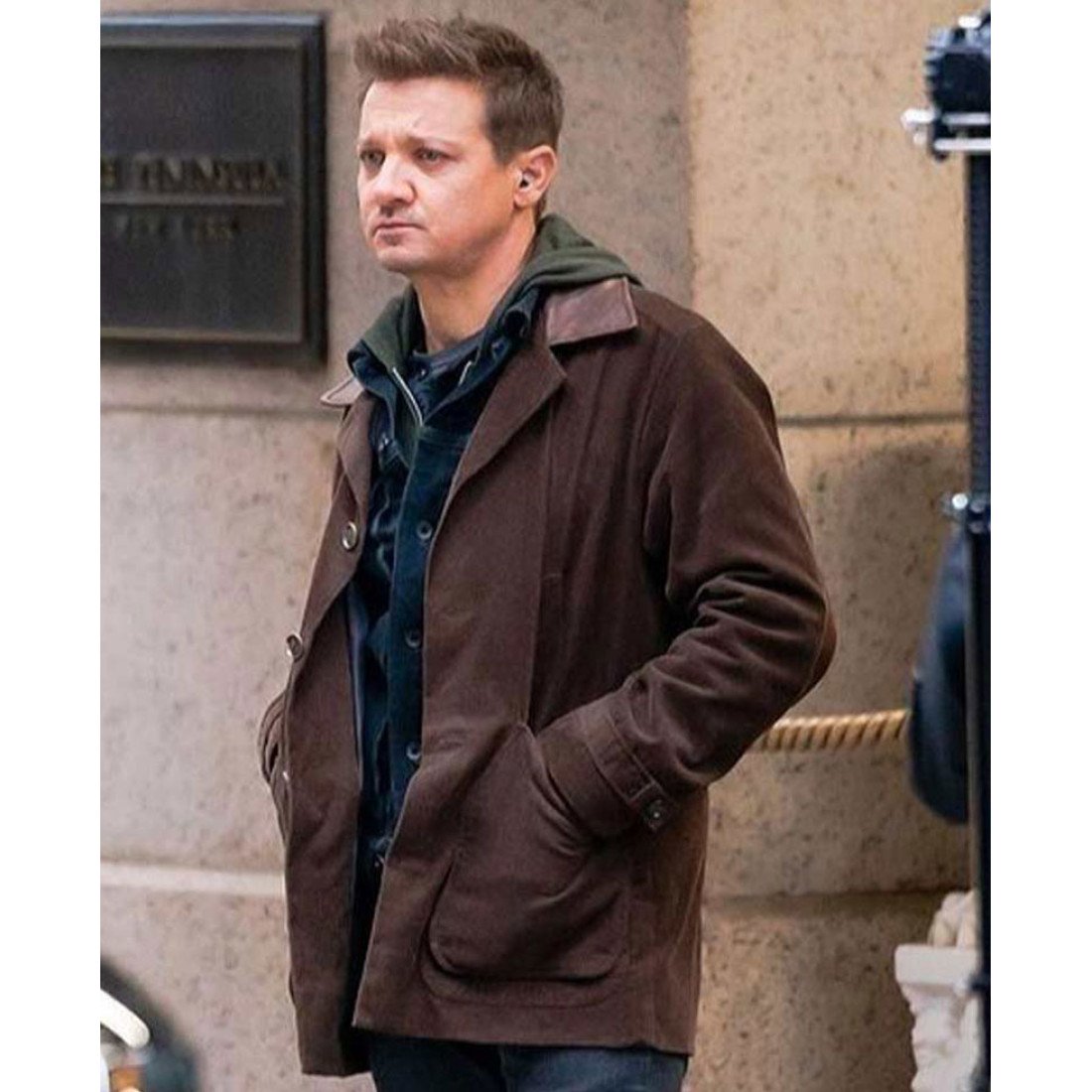 Hawkeye <b>Jeremy</b> <b>Renner</b> Suede Leather Jacket.