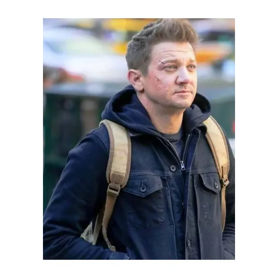 Hawkeye Jeremy Renner Denim Black Jacket