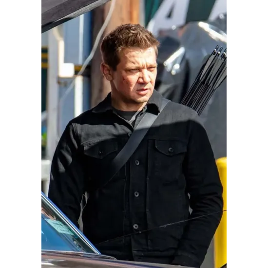 Hawkeye Jeremy Renner Denim Black Jacket