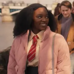 Heartstopper 2022 Tara Jones Pink Puffer Jacket