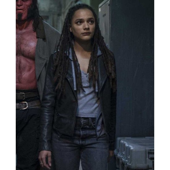 Hellboy Sasha Lane Black Leather Jacket