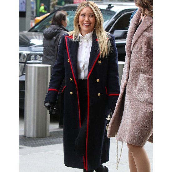 Hilary Duff Younger Season 07 Navy Blue Coat