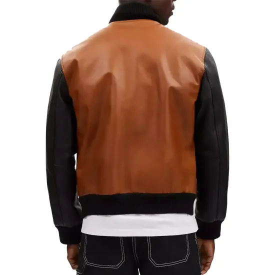 Holt Leather Varsity Jacket