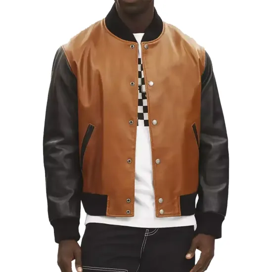 Holt Leather Varsity Jacket