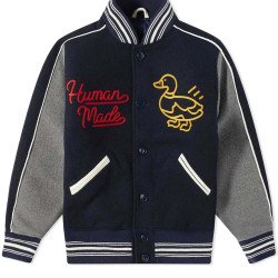 Human Made Duck Navy Blue Varsity Jacket