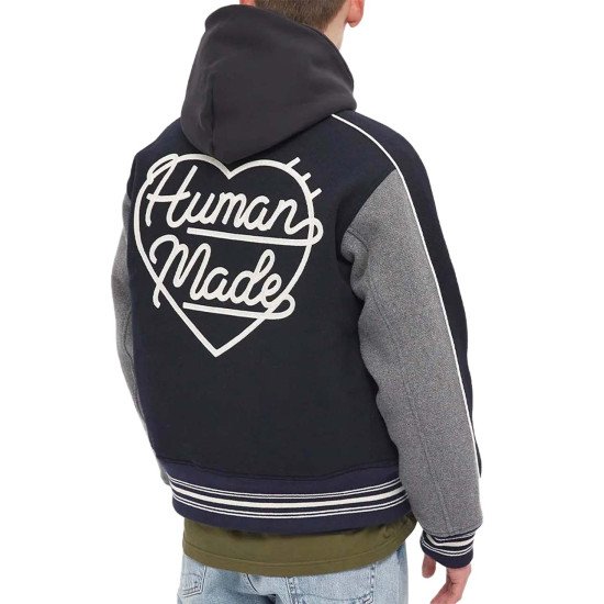 Human Made Duck Navy Blue Varsity Jacket