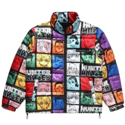 Hypland Hunter X Hunter Character Puffer Multi Jacket