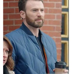 Chris Evans Hyundai Super Bowl Ad Bomber Blue Jacket