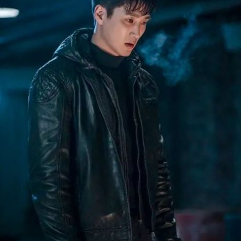 Ahn Bo Hyun Itaewon Class Leather Jacket with Hood