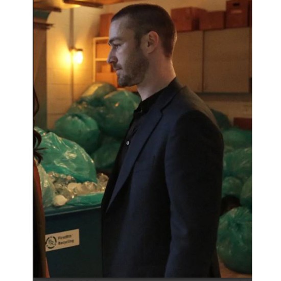 Jake Mclaughlin Quantico Black Wool Coat