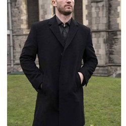 Jake Mclaughlin Quantico Black Wool Coat