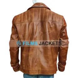 James Franco Motorcycle Distressed Brown Leather Jacket