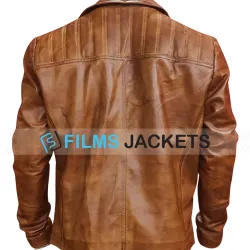 James Franco Motorcycle Distressed Brown Leather Jacket