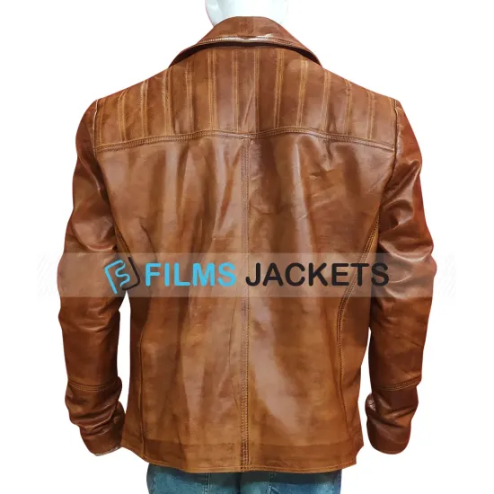 James Franco Motorcycle Distressed Brown Leather Jacket