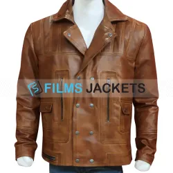 James Franco Motorcycle Distressed Brown Leather Jacket