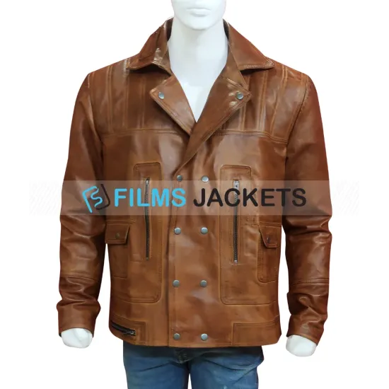 James Franco Motorcycle Distressed Brown Leather Jacket