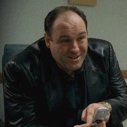 James Gandolfini The Sopranos Black Leather Blazer