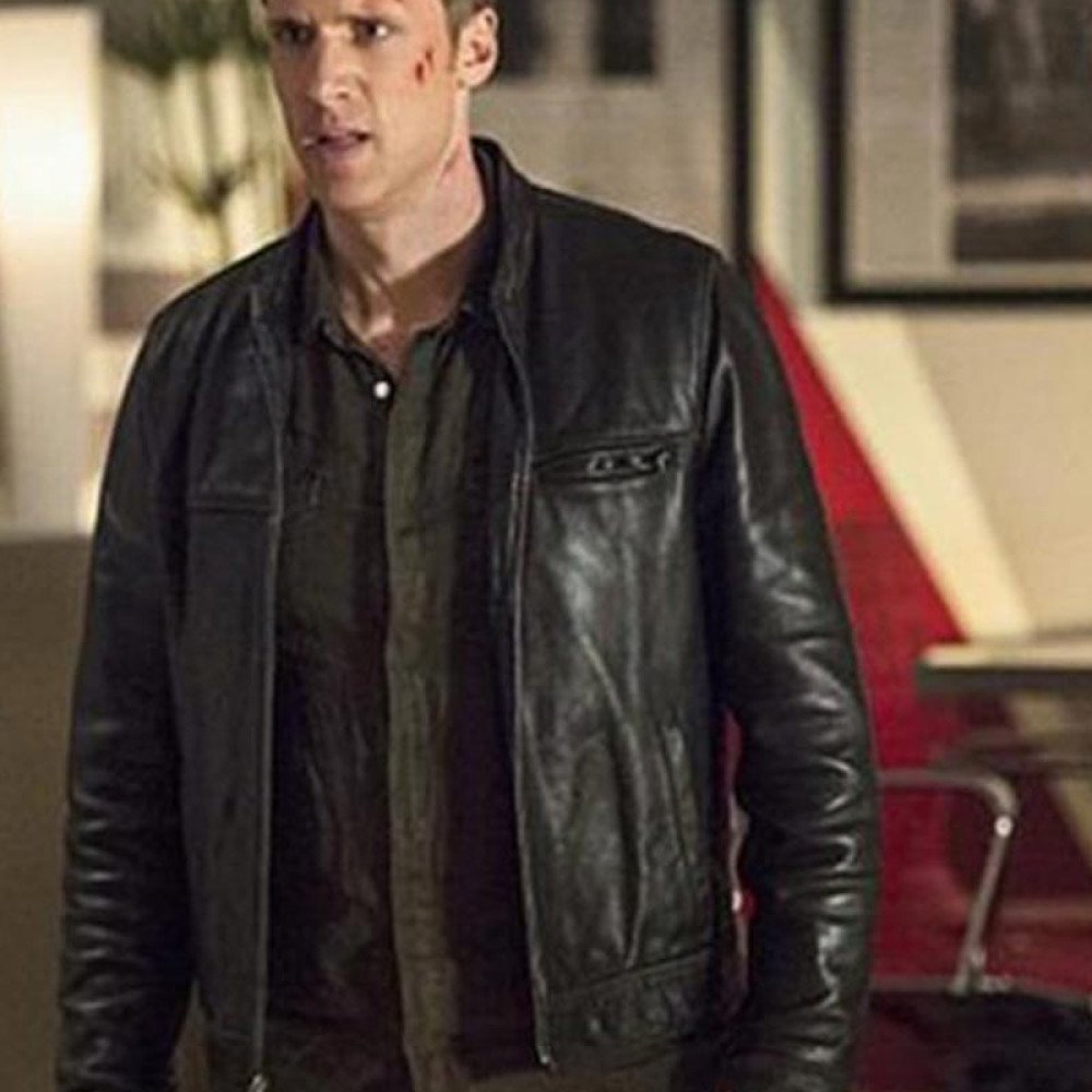 Teddy Sears The Flash S02 Jay Garrick Black Leather Jacket - Films Jackets