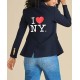 I Love NY Jenna Bush Hager Blue Double Breasted Blazer