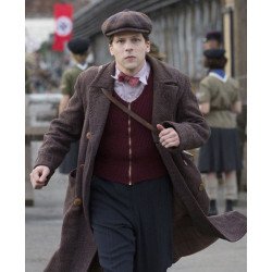 Jesse Eisenberg Resistance Brown Coat