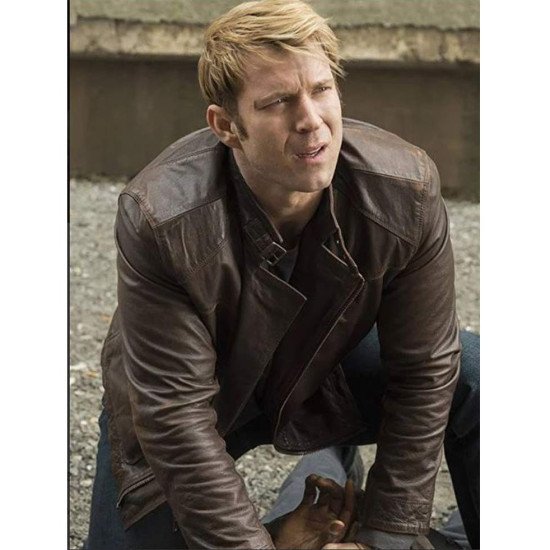 Jessica Jones Wil Traval Distressed Brown Leather Jacket