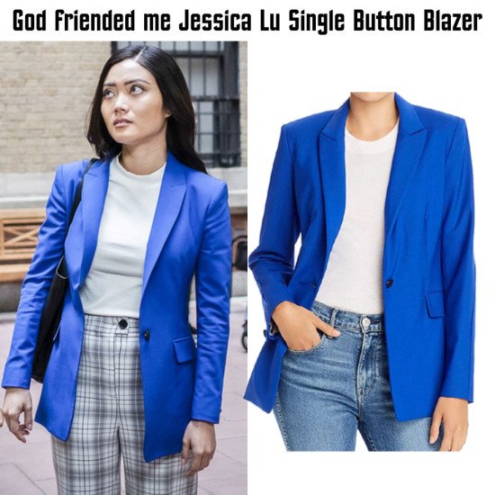 Jessica Lu God Friended Me Blue Blazer