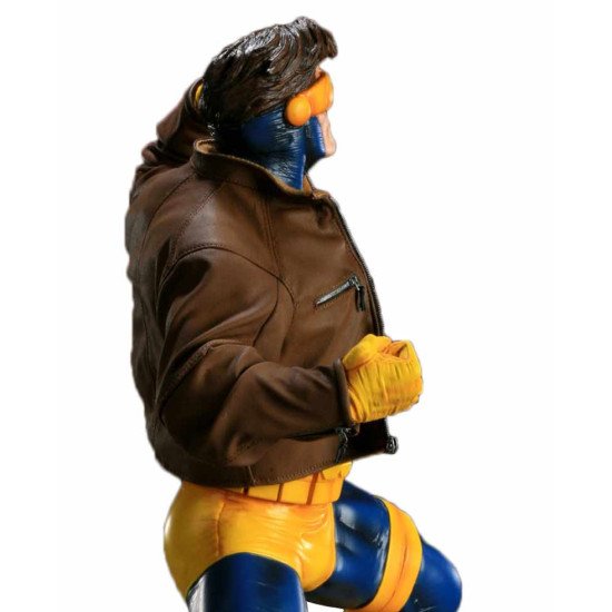 Cyclops Jim Lee Brown Leather Jacket