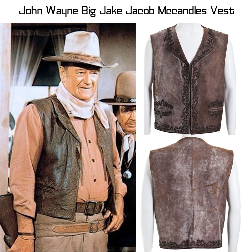 John Wayne Big Jake Jacob Mccandles Vest - Films Jackets