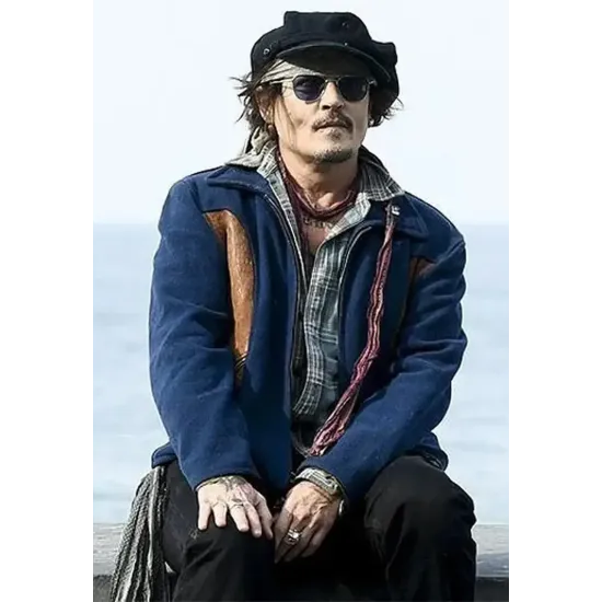 Johnny Depp Blue Wool Jacket