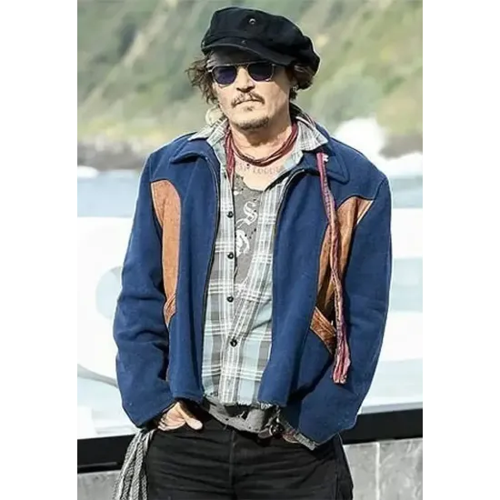 Johnny Depp Blue Wool Jacket