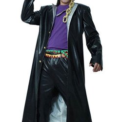 Jojo's Bizarre Adventure Black Leather Coat