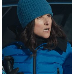 Julia Louis Dreyfus Downhill Blue Puffer Jacket