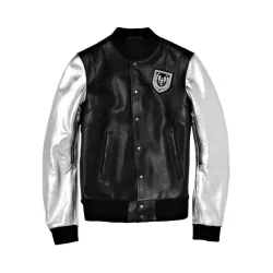 Justin Bieber Black And Silver Jacket