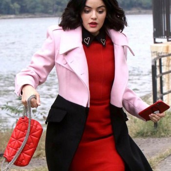 Katy Keene Black and Pink Wool Coat