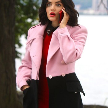 Katy Keene Black and Pink Wool Coat