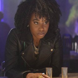 Kirby Howell Baptiste Why Women Kill Black Leather Jacket