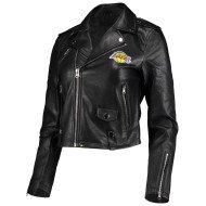 LA Lakers Black Moto Jacket