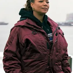 The Equalizer Queen Latifah Satin Purple Jacket