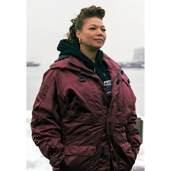 The Equalizer Queen Latifah Satin Purple Jacket