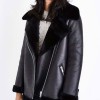 Laysla De Oliveira Locke & Key Black Shearling Jacket