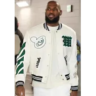 Lebron James White Varsity Jacket