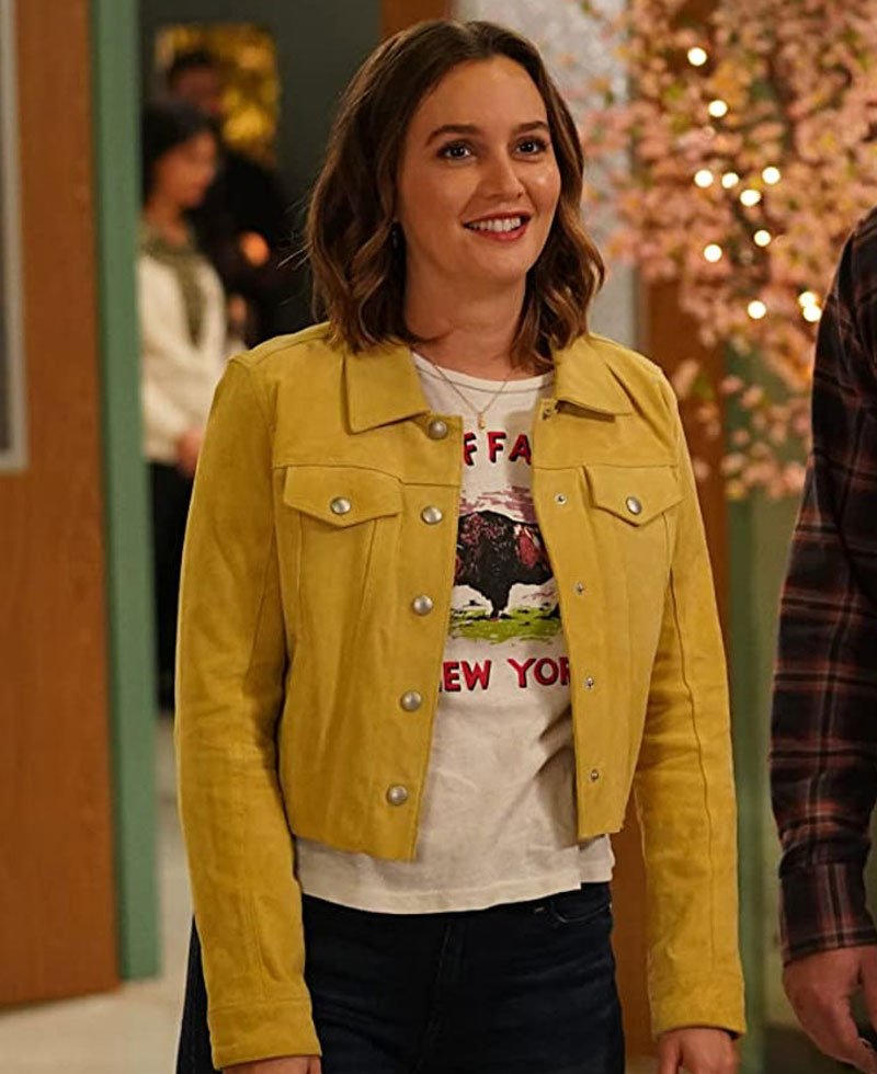 WornOnTV: Angie's red check bomber jacket on Single Parents, Leighton  Meester