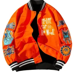 Leora Toy Hip Hop Varsity Jacket