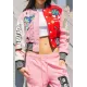 Love Planet Cropped Varsity Jacket