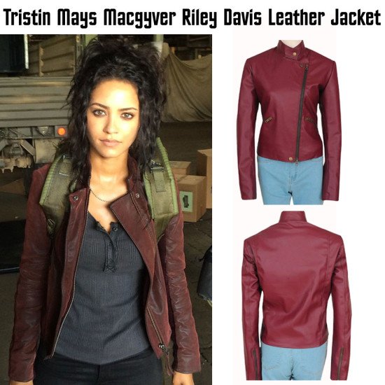 Macgyver Tristin Mays Maroon Leather Jacket