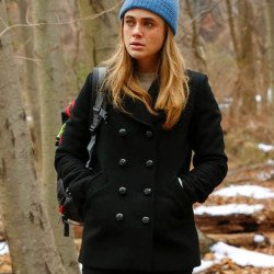 Manifest Melissa Roxburgh Black Peacoat