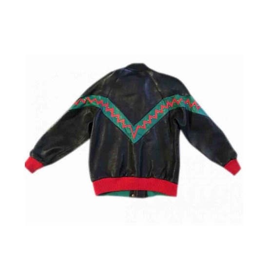 Martin Lawrence Striped Black Leather Jacket