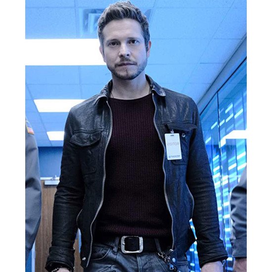 The Resident TV Series Matt Czuchry Black Leather Jacket